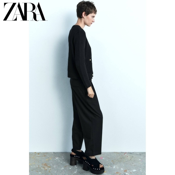 NWT Zara Knit Cardigan With Gold Button - Picture 15 of 16